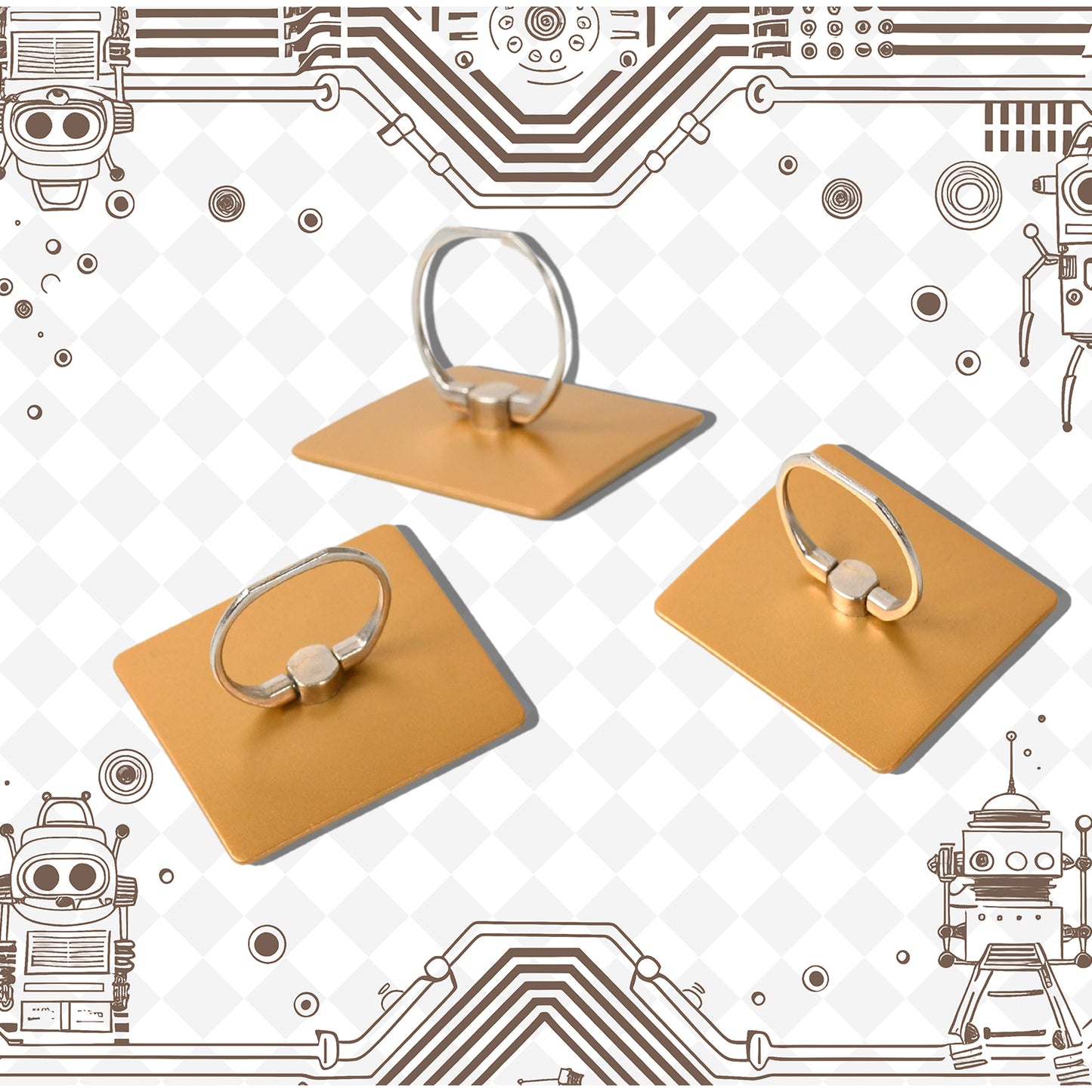 Mobile Phone Finger Stand 360 Rotation Phone Ring Stand Holder Kickstand Hand Finger Grip (1 PC)