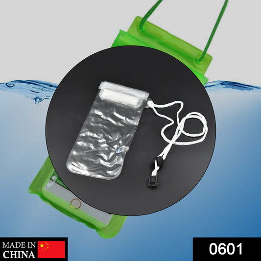 Waterproof Mobile Pouch With Strong Sealing (6.2 Inches - Random Color)